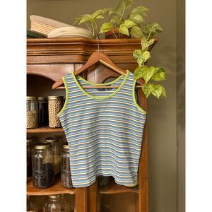 Retro Style Womens Cotton Blend Neon Tank